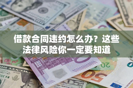 武汉借款合同违约怎么办？这些法律风险你一定要知道