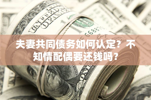 武汉夫妻共同债务如何认定？不知情配偶要还钱吗？