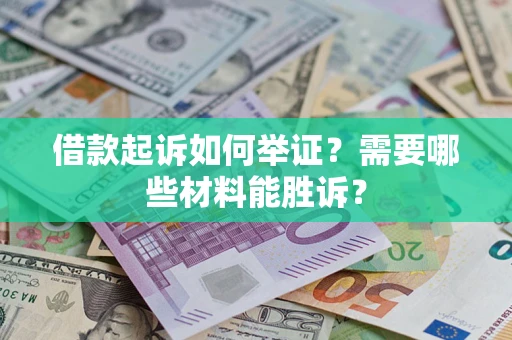 武汉借款起诉如何举证？需要哪些材料能胜诉？
