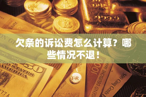武汉欠条的诉讼费怎么计算？哪些情况不退！