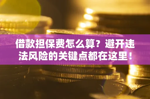 武汉借款担保费怎么算？避开违法风险的关键点都在这里！