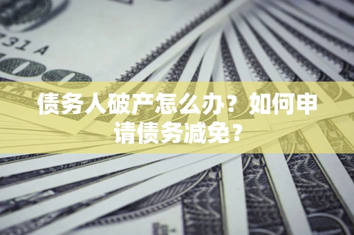 武汉债务人破产怎么办？如何申请债务减免？