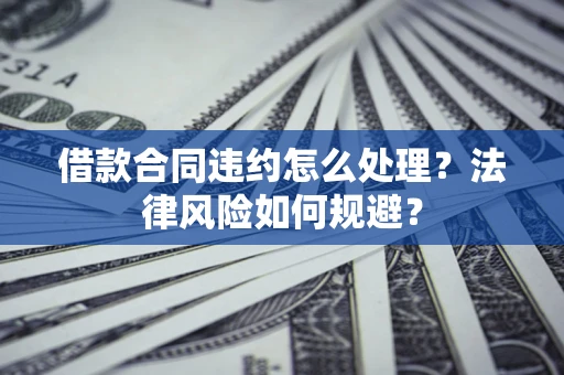 武汉借款合同违约怎么处理？法律风险如何规避？