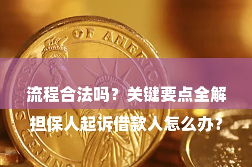 武汉

担保人起诉借款人怎么办？流程合法吗？关键要点全解析