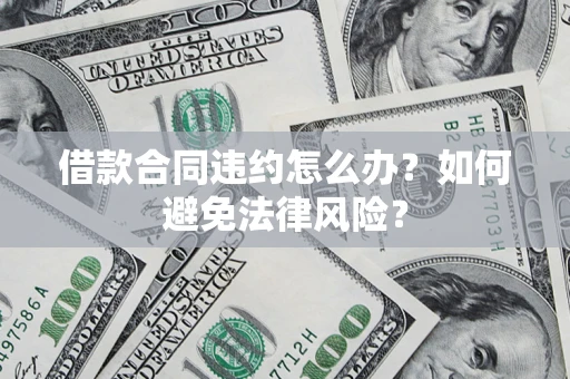 武汉借款合同违约怎么办？如何避免法律风险？