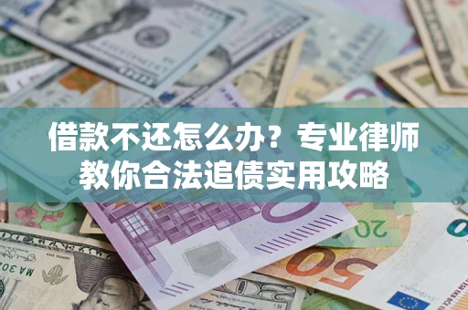 武汉借款不还怎么办？专业律师教你合法追债实用攻略
