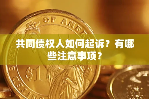 武汉共同债权人如何起诉？有哪些注意事项？