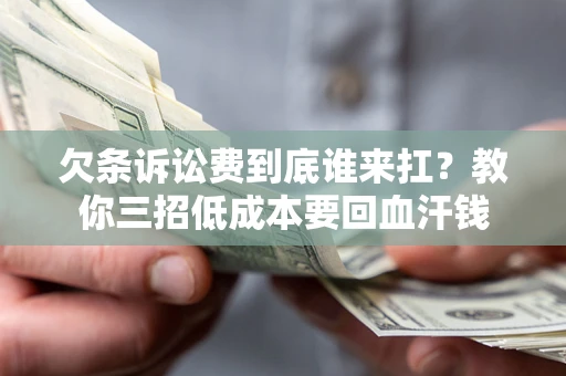 武汉欠条诉讼费到底谁来扛？教你三招低成本要回血汗钱